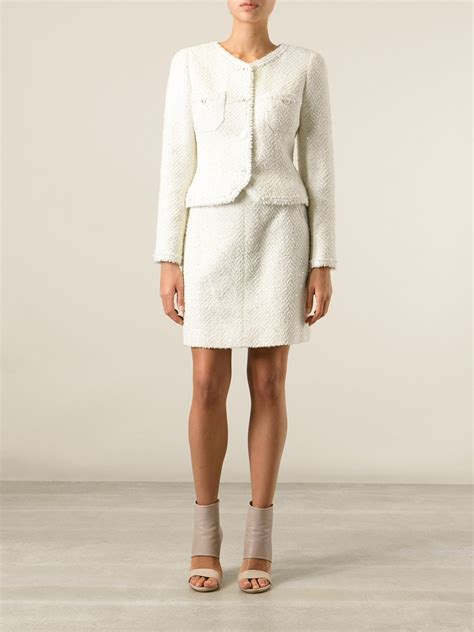 chanel suit and skirt|vintage chanel tweed suit.